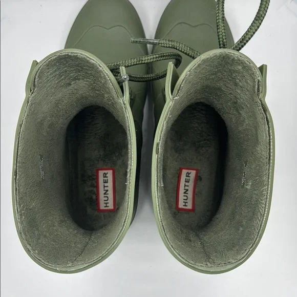 Hunter Women's Olive Lace-Up Rain Boots - Picture 10 of 16